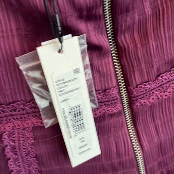 Alice plus Olivia Genevieve Spaghetti Strap Dress Boysnberry size 8 - Picture 7 of 13